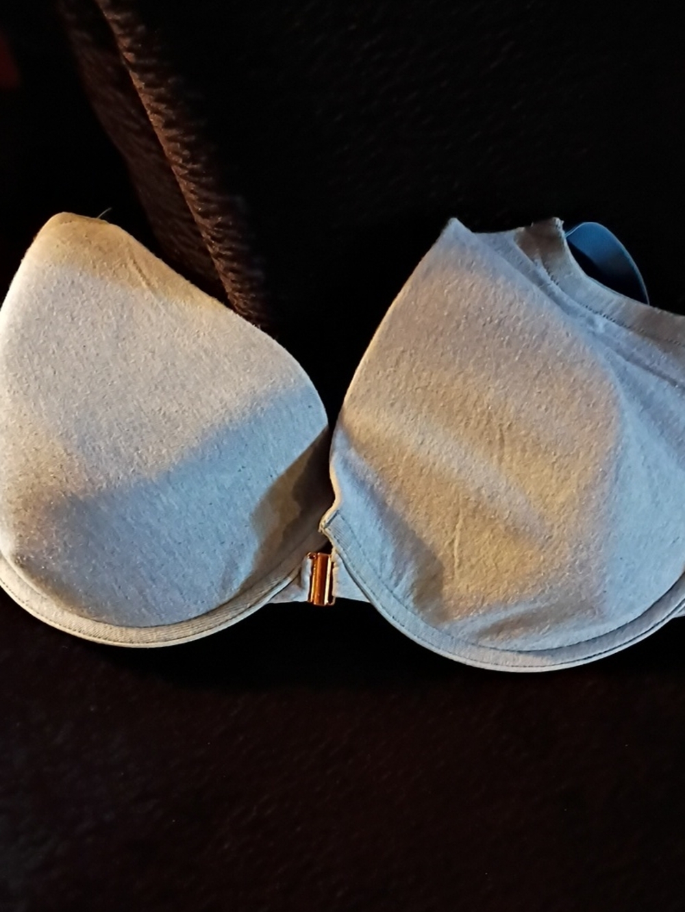 Cacique Light Gray Front‑Close Padded Bra